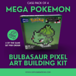 MEGA Pokémon Bulbasaur Pixel Art Building Kit – Case Pack of 4