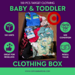 TGT Baby and Toddler Clothes Mystery Coffin – 150 Pieces TGT Brand Mixed Apparel