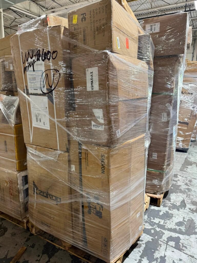 Stacked Liquidation Pallets: Furniture, Undeliverables & More